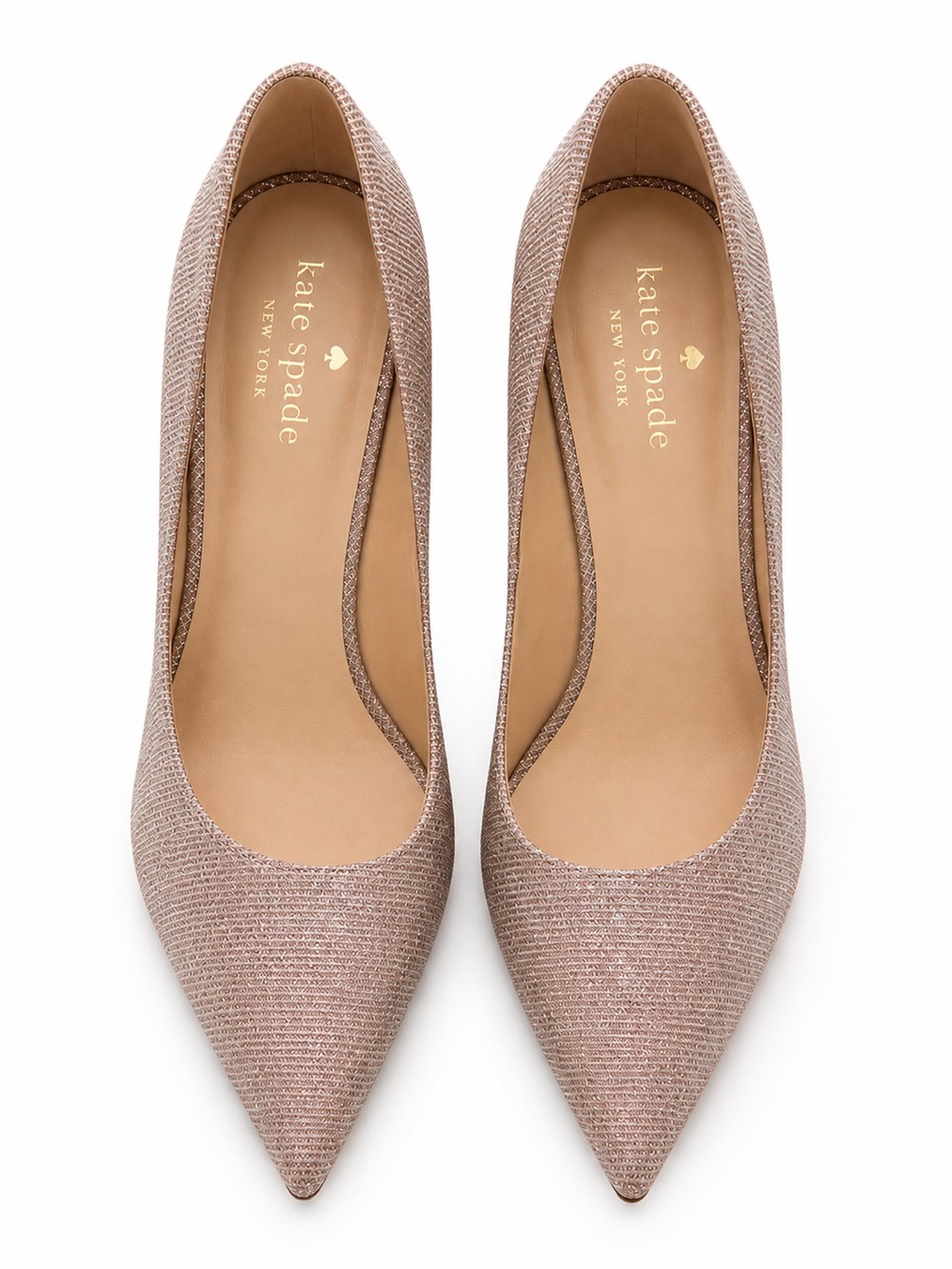 Kate Spade Vivian Metallic Pink Silver Pointed Toe Pumps Heels 9M